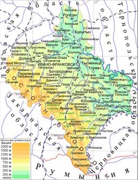 Карта Ивано-Франковской области
